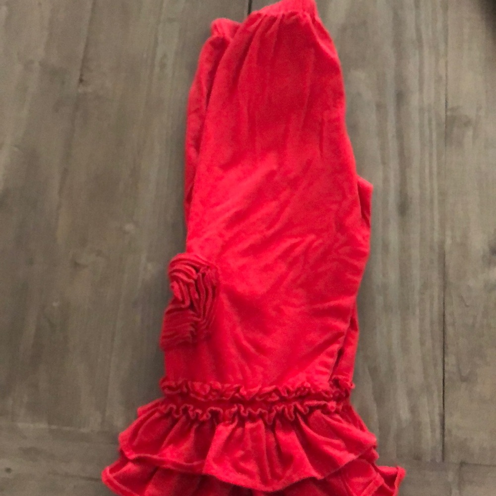 Red Ruffle Pants